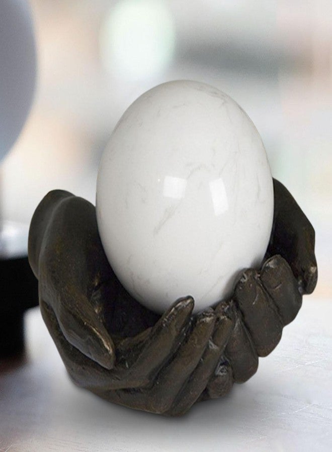 IEUDNS 10cm White Marble Ball Sphere Ball Aesthetic Modern Tabletop Decoration Table Centerpieces Ball for Dining Room Multipurpose - Image 3